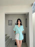 WANWAN Short Sleeves Side Pocket Shirts